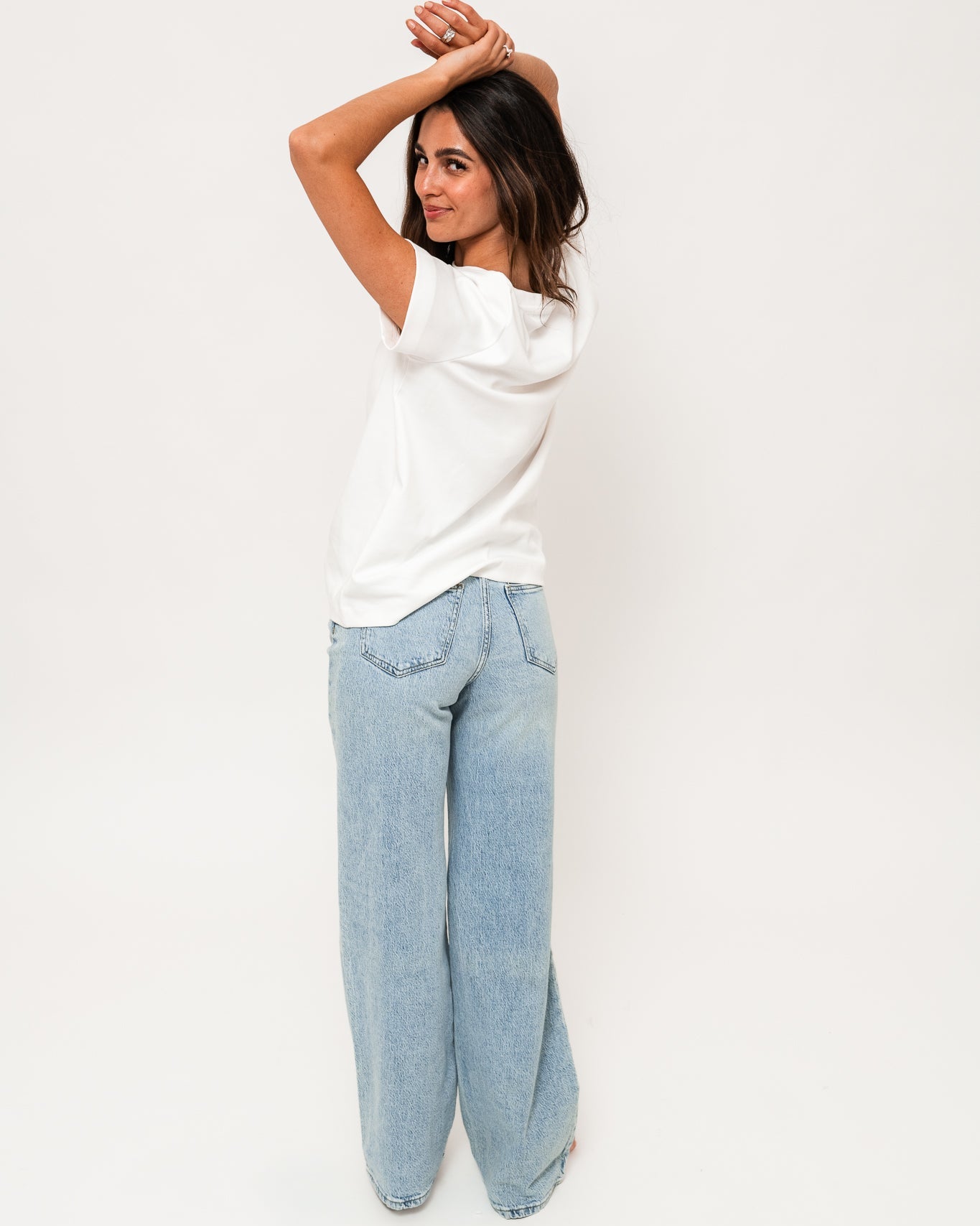 VMTESSA Wide Jeans - Light Blue Denim